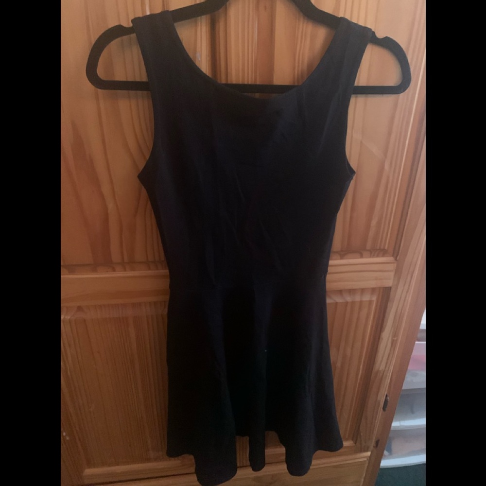 Black Formal Dress with Criss Cross back